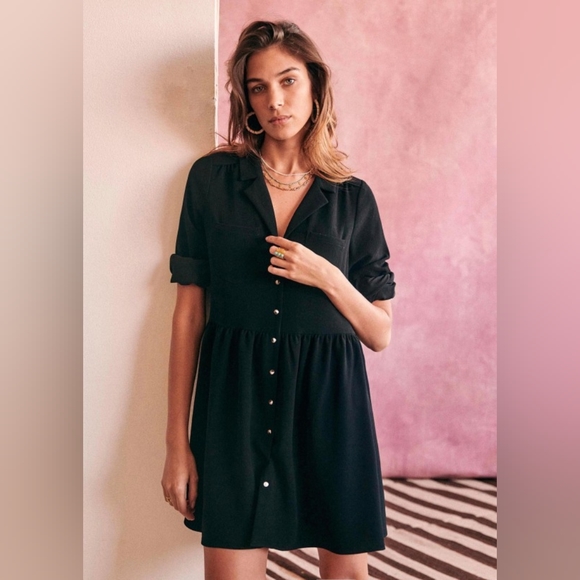 Sezane Dresses & Skirts - Sézane Aurora Mini Dress in Black EU 34 / UK 6